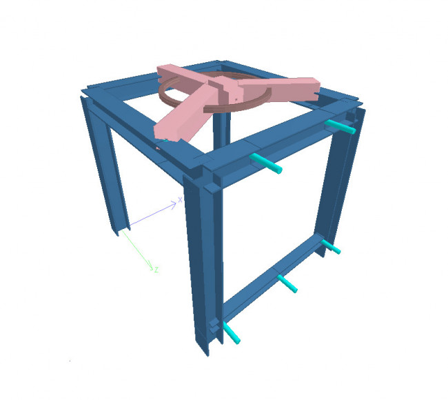 Anlagenbau – Aufstellbock für Gegenstrahlmühle