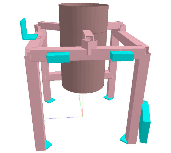 Anlagenbau – Aufstellböcke für Gegenstrahlmühle und Sichtermühle