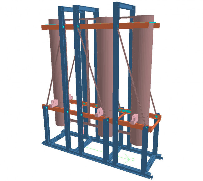 Anlagenbau – Gestell für CO2-Trockner/Reiniger in USA