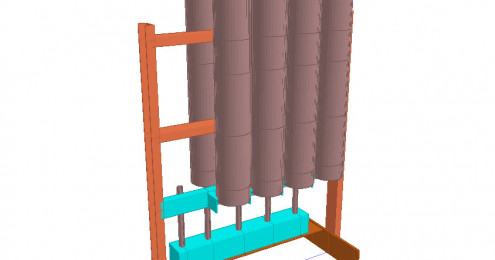 Anlagenbau – Stahlgestell Blasenspeicherstation, Indien