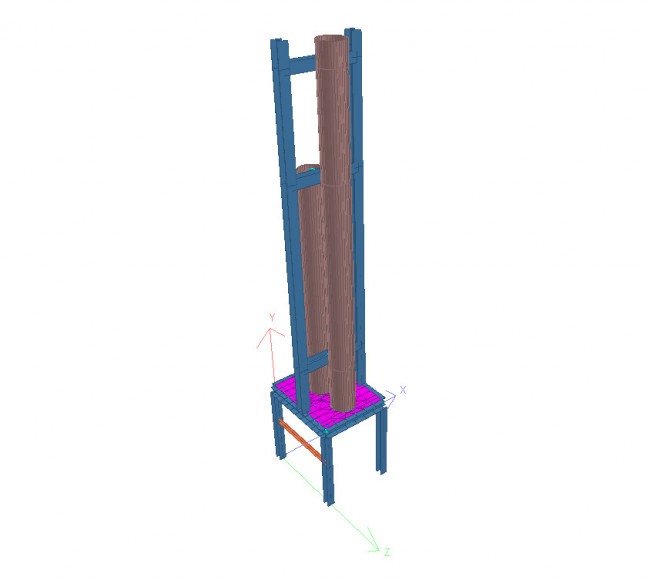 Anlagenbau – Stahlrahmen Kolbenspeicherstation, Oman