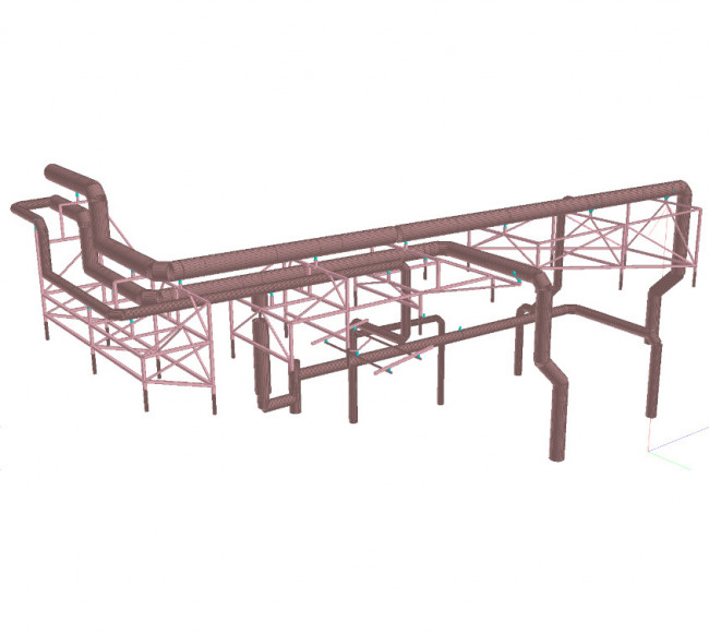 Anlagenbau – Untergestell für Dunstabzugsrohre