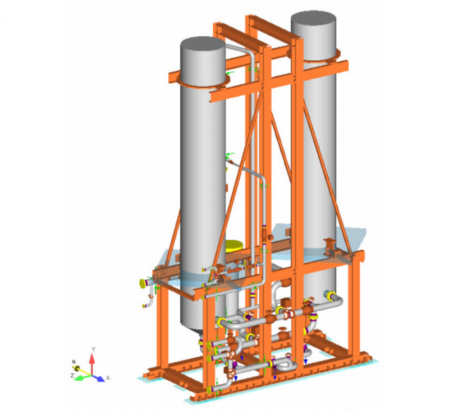 Rohrleitungsbau – Rohrleitungen für CO2-Trockner/Reiniger