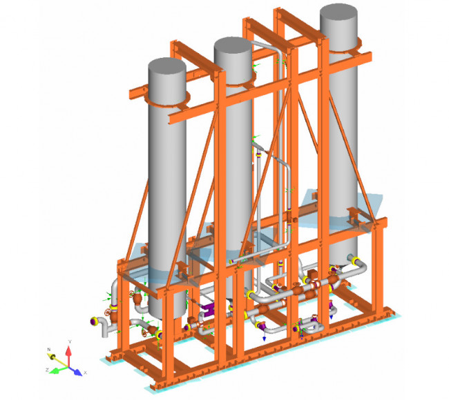 Rohrleitungsbau – Rohrleitungen für CO2-Trockner/Reiniger